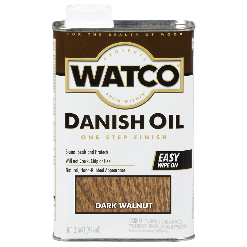 Danish Oil - Solvent Based - Finish Color:Dark Walnut - Size:1 Quart